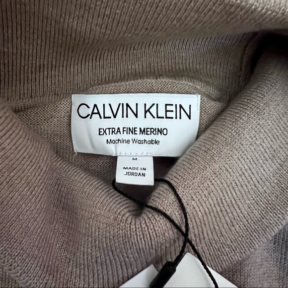 Calvin Klein Men's The Extra Fine Merino Turtleneck Sweater 100% merino wool - Picture 10 of 10